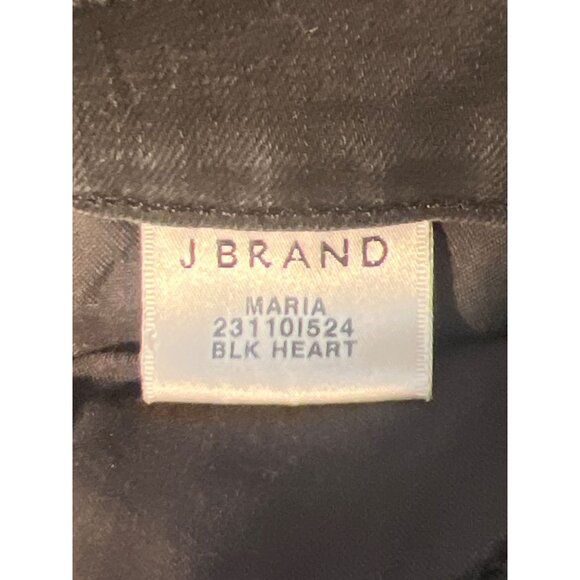 J Brand Maria Black Distressed Skinny Denim Jeans Knee Rips Destroyed Sz 24 READ - Picture 7 of 8